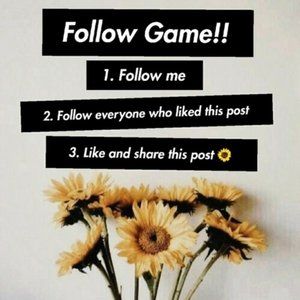 Follow game! Follow everyone who likes this post!